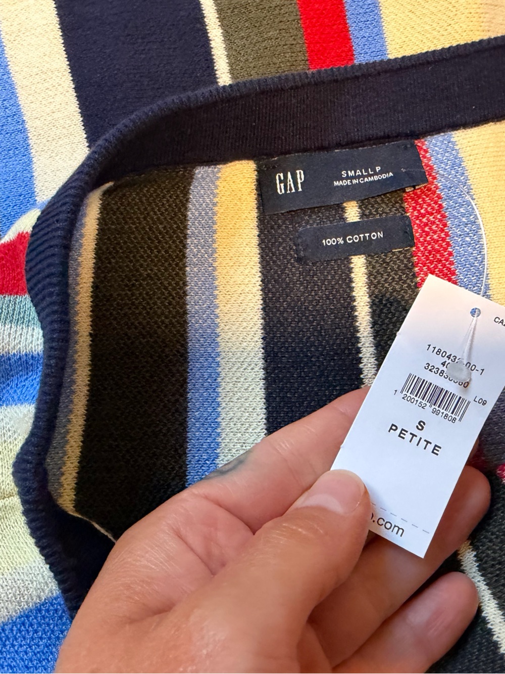 NWT GAP 100% Cotton Stripe Easy Maxi Sweater Skirt - Picture 3 of 3